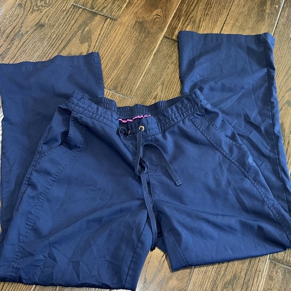 Healing Hands Navy Scrub bottoms size small petite - Picture 2 of 5